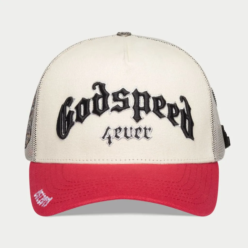 GS FOREVER TRUCKER HAT (White/Red)