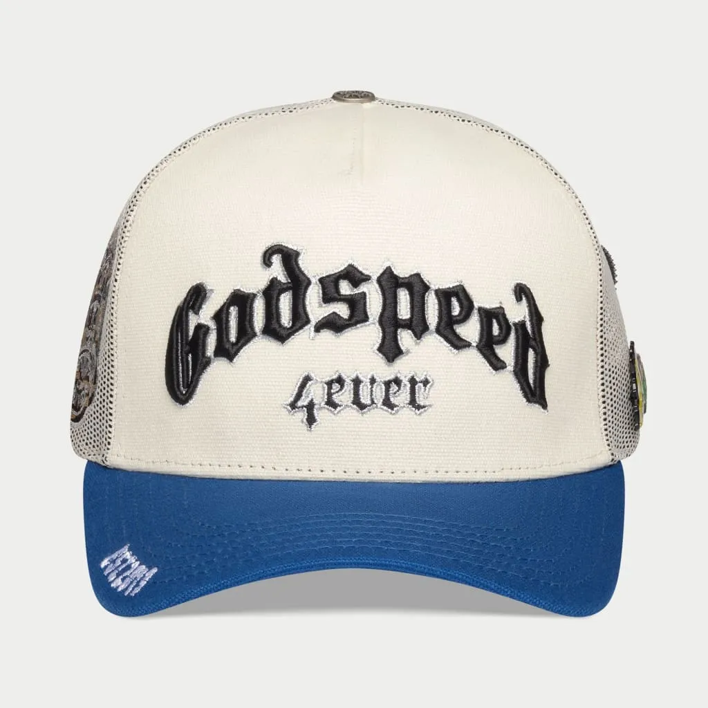 GS FOREVER TRUCKER HAT (White/Royal)