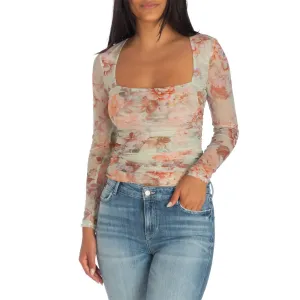 Guess Square Neck Marcie Mesh Top