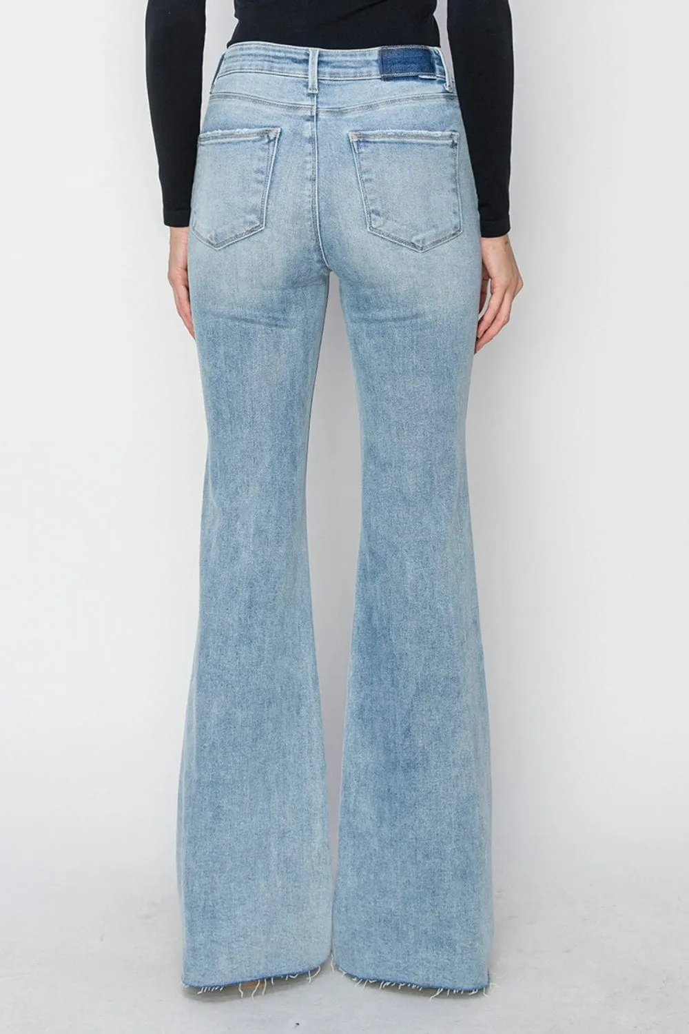 ❤️GYPSY - High Rise Raw Cut Hem Bootcut Jeans by Risen