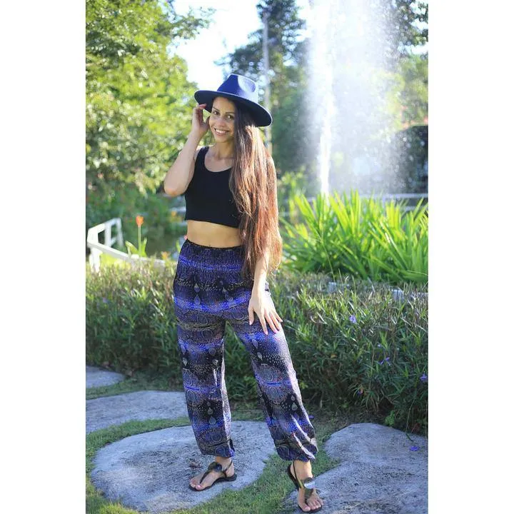 Gypsy Pants - Banded Paisley, Blue