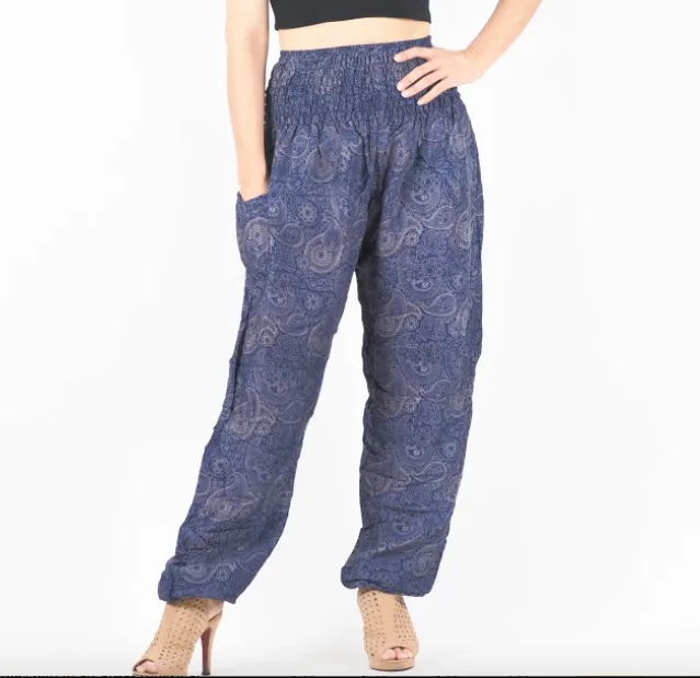 Gypsy Pants - Paisley Mystery, Navy