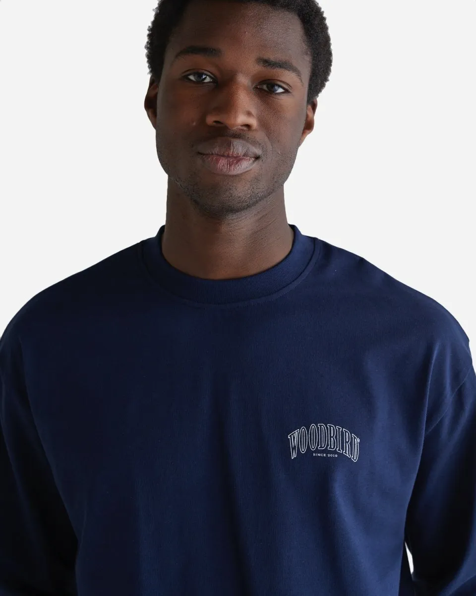 Hanes Over L/S Tee - Navy
