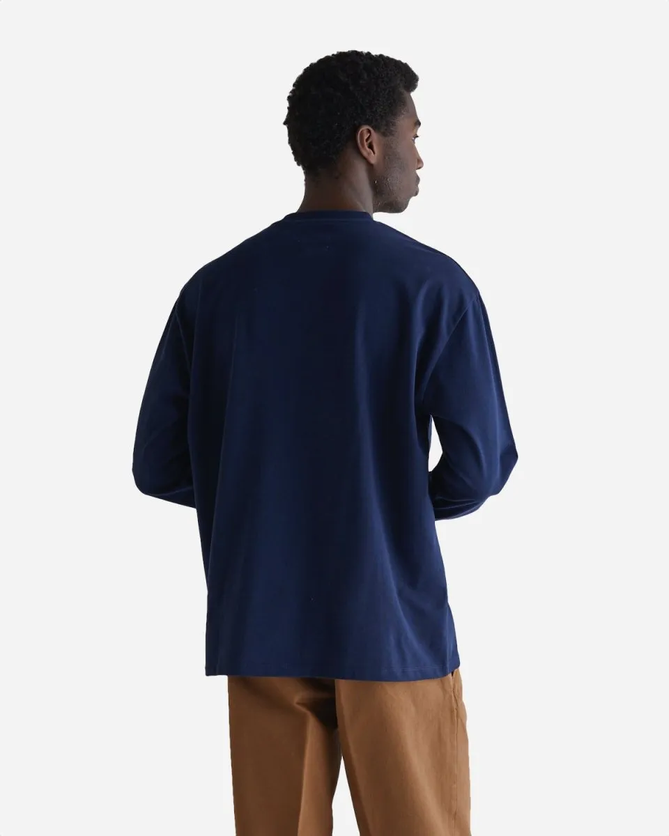 Hanes Over L/S Tee - Navy