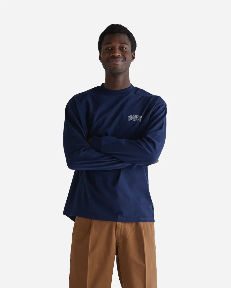 Hanes Over L/S Tee - Navy