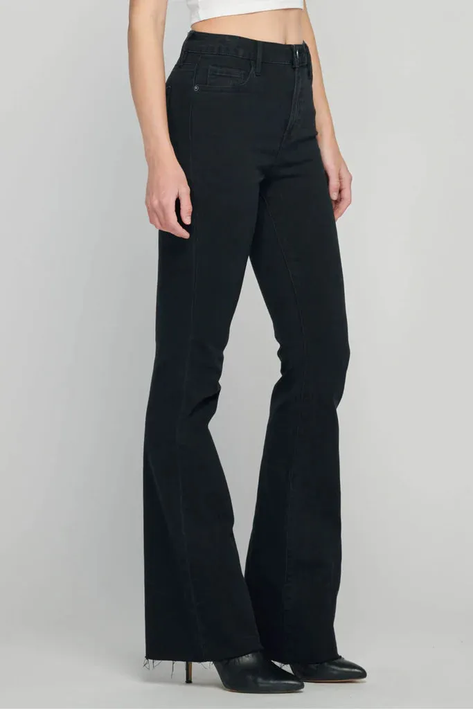Happi Black Flare 33" Inseam Raw Hem Flare