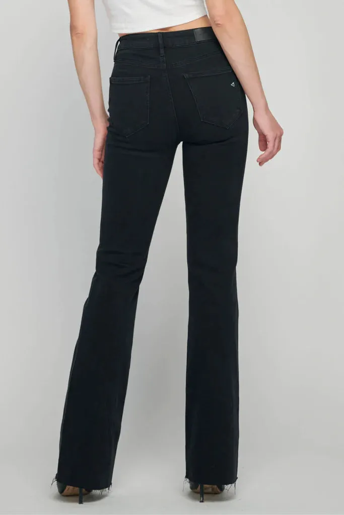 Happi Black Flare 33" Inseam Raw Hem Flare