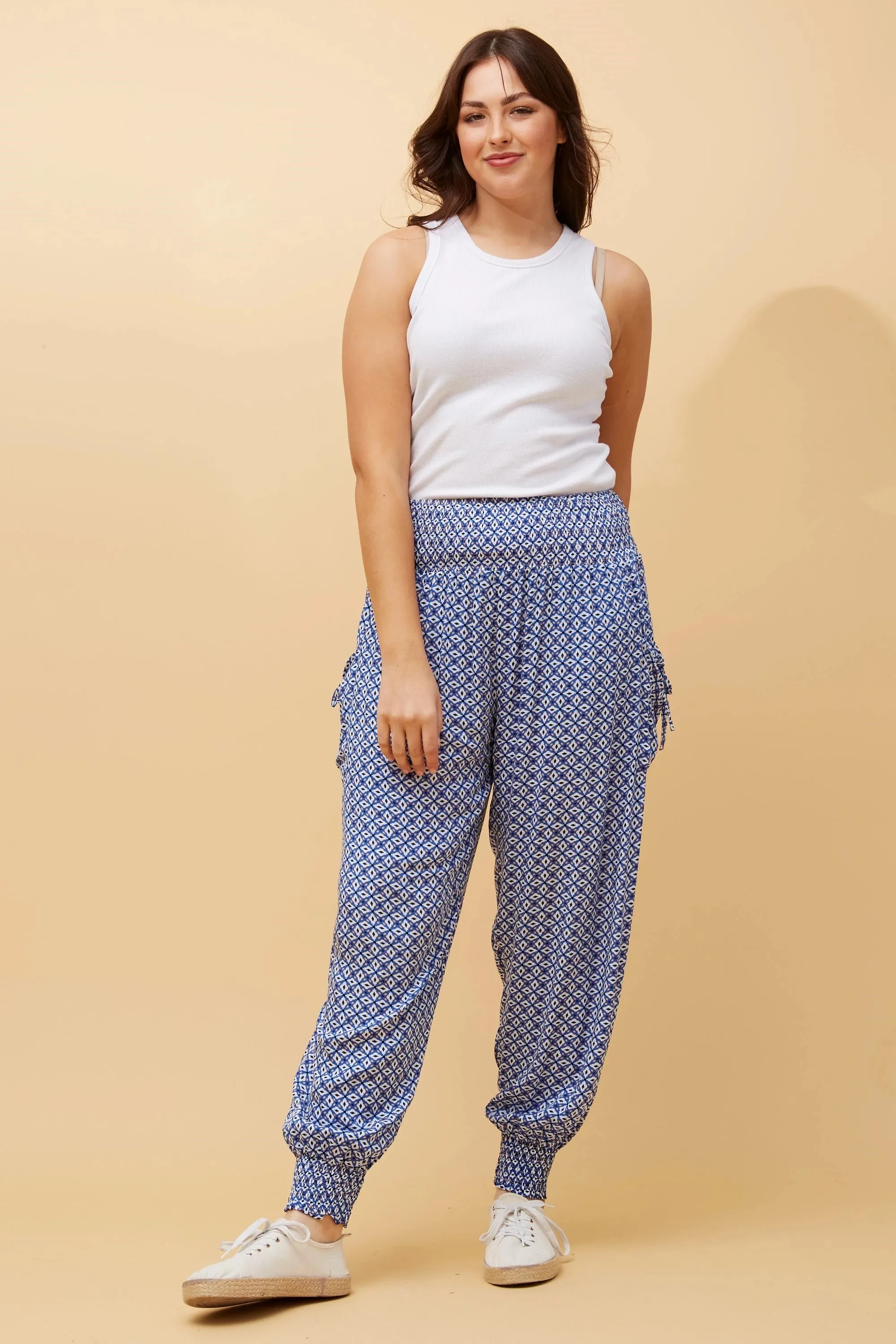 harem pant self tie side pockets (p516736)