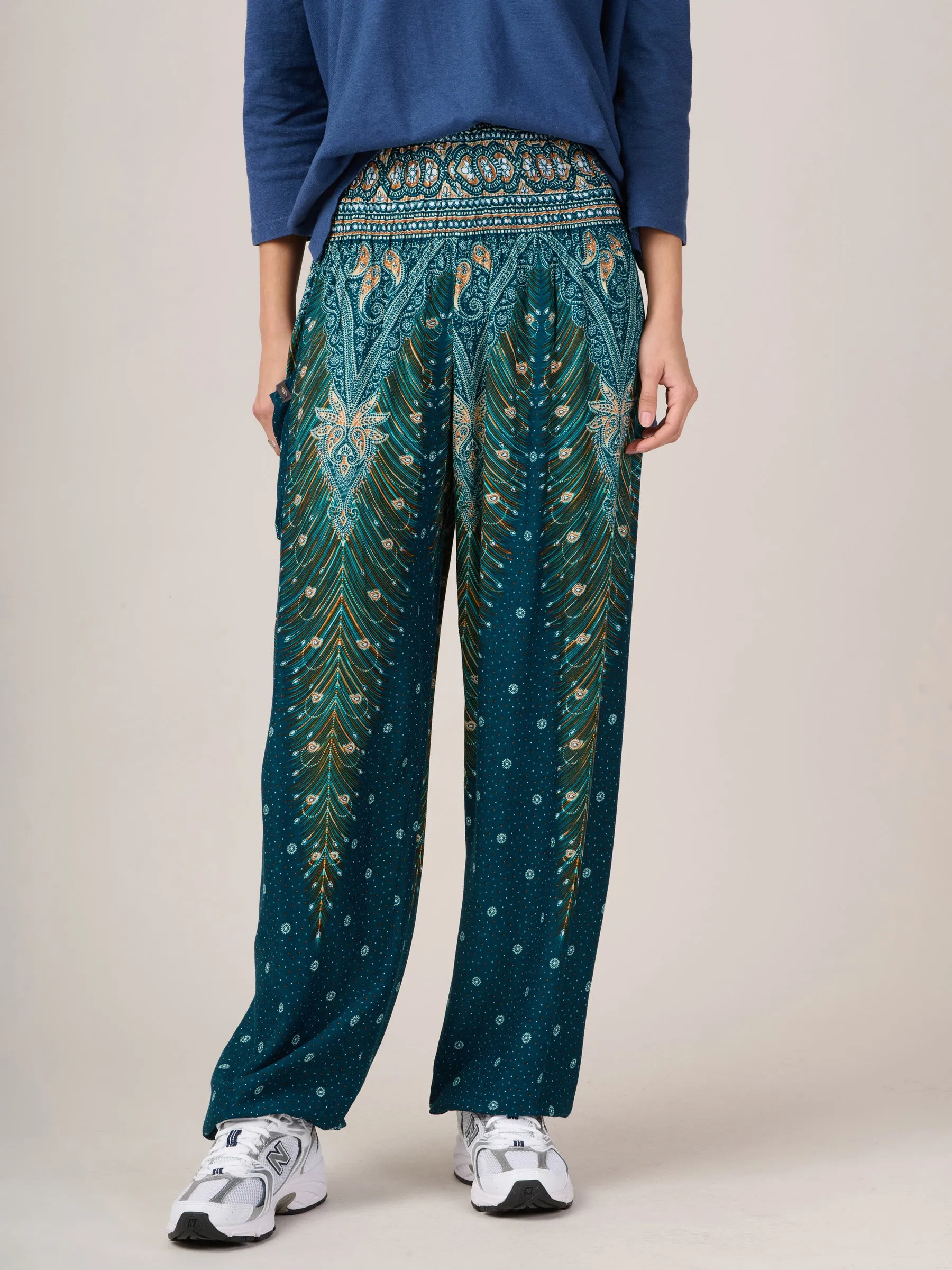 Harem Pants Original - Peacock High Crotch