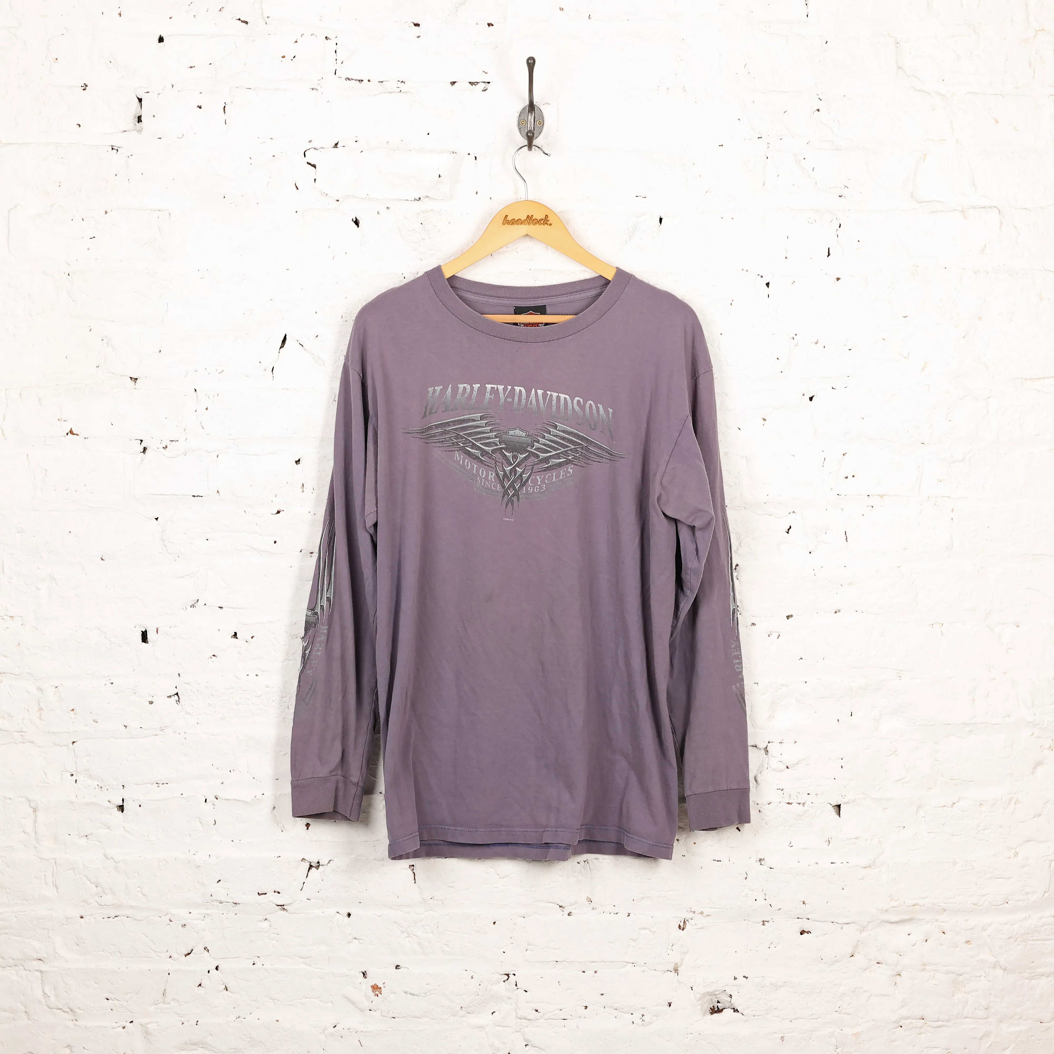 Harley Davidson Lancaster Long Sleeve T Shirt - Purple - L