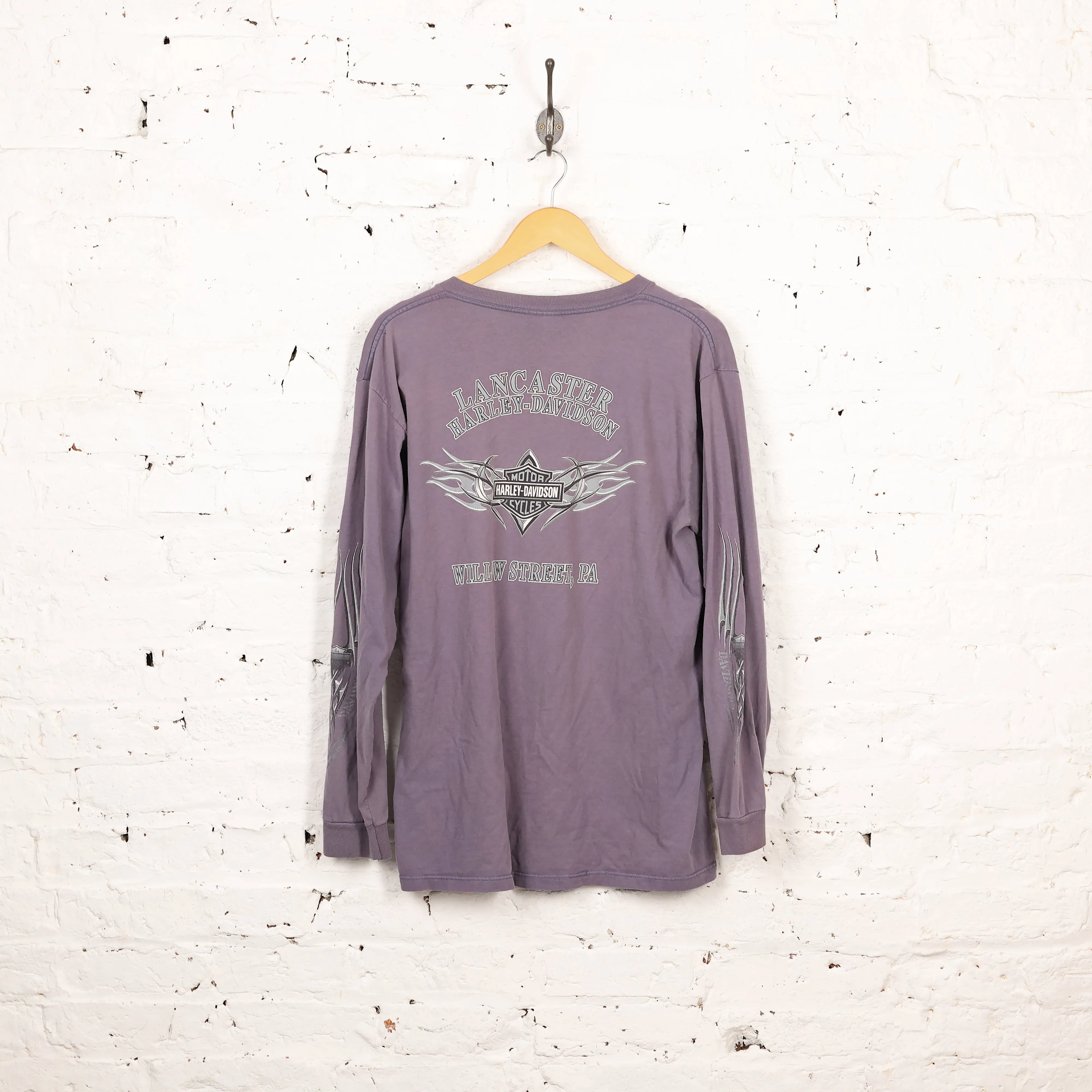 Harley Davidson Lancaster Long Sleeve T Shirt - Purple - L