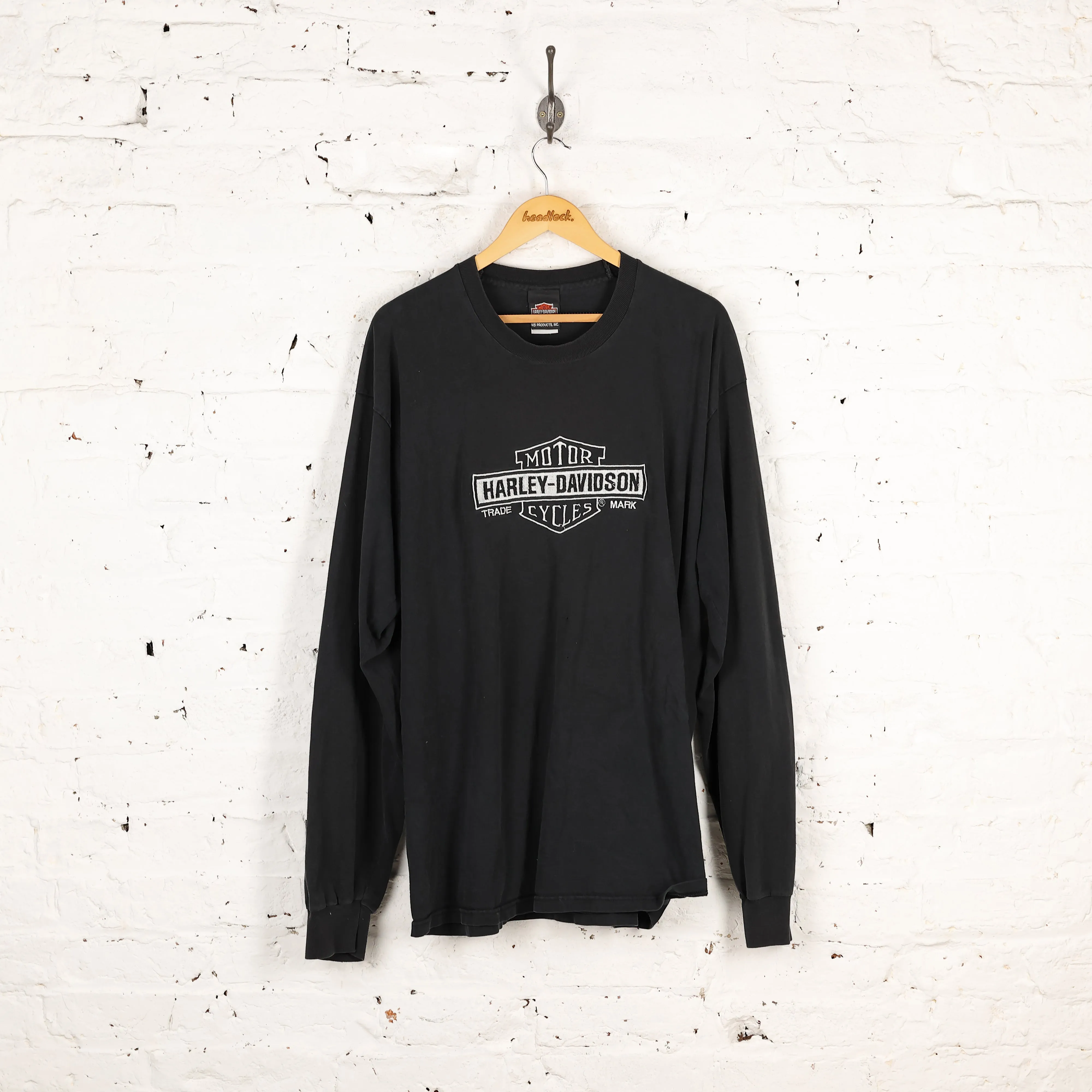 Harley Davidson Long Sleeve T Shirt - Black - XXL