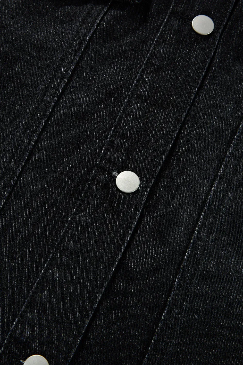 Hazel Blues® |  Raw Hem Button Up Denim Top