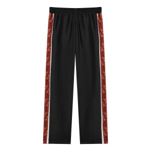 Headless Horseman Print Halloween Casual Trousers With Elastic Waistband