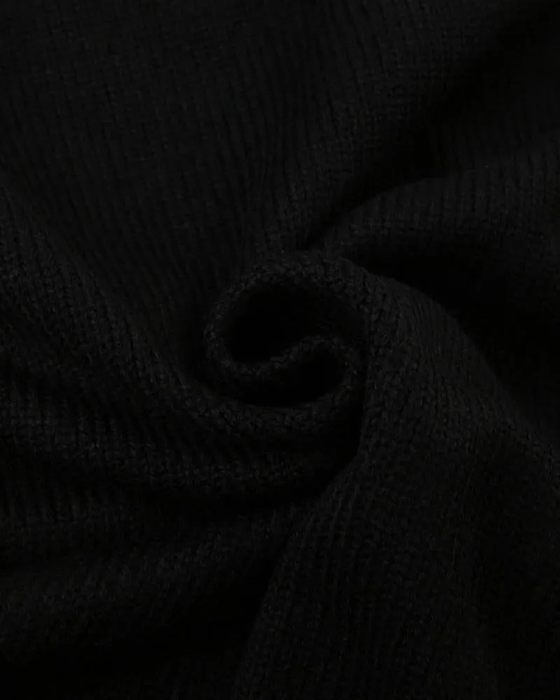 Heart Stripe Patchword Knit Sweater