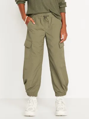 High-Waisted Loose Cargo Performance Pants for Girls