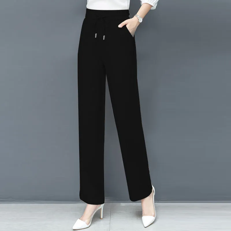 Hoher Taille Lockere Eis-Seide Hosen