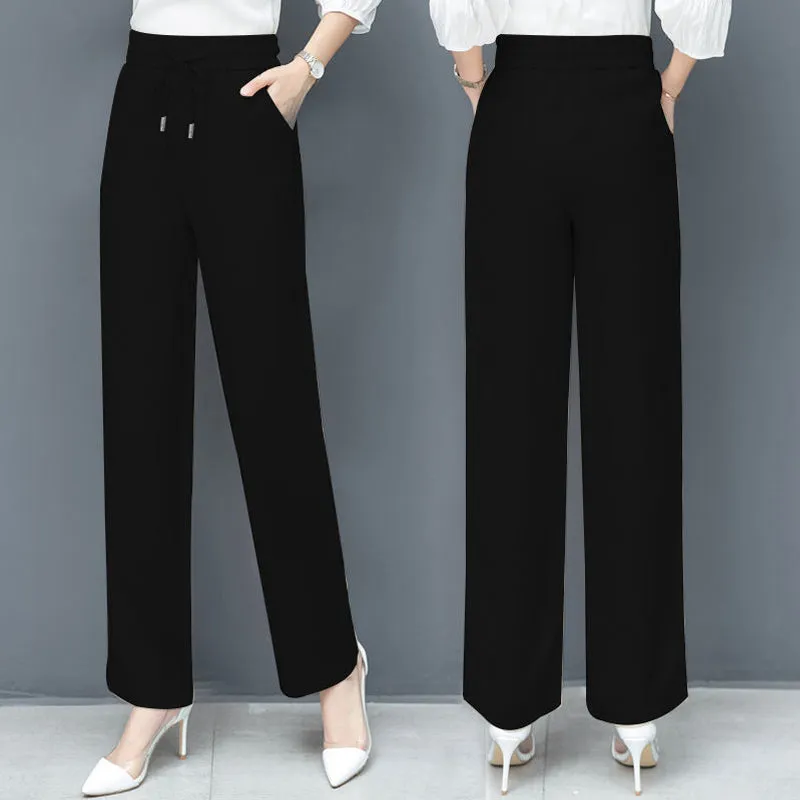 Hoher Taille Lockere Eis-Seide Hosen