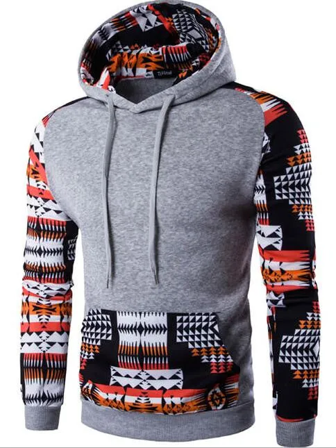 Hoodies Men Hombre Hip Hop Male Hoodie Digital Printing Sweatshirt Suit Mens Splice Slim Fit Men Hoody XXL QMCG