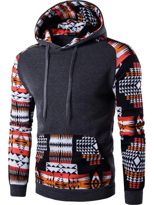 Hoodies Men Hombre Hip Hop Male Hoodie Digital Printing Sweatshirt Suit Mens Splice Slim Fit Men Hoody XXL QMCG