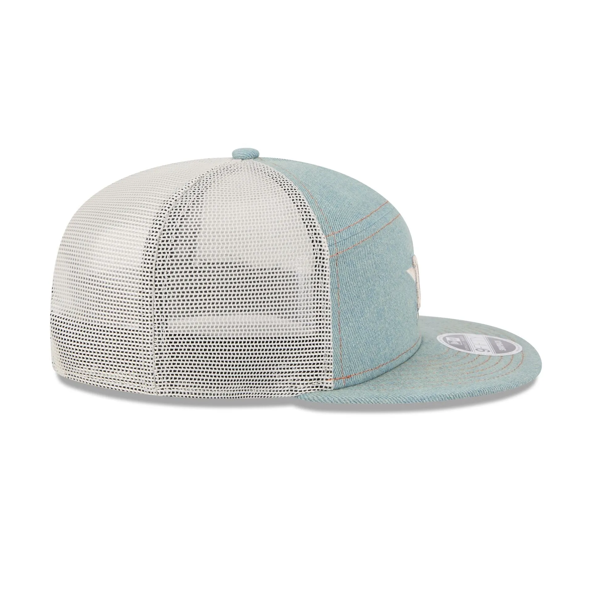 Houston Astros Denim 9FIFTY Split Panel Trucker Hat