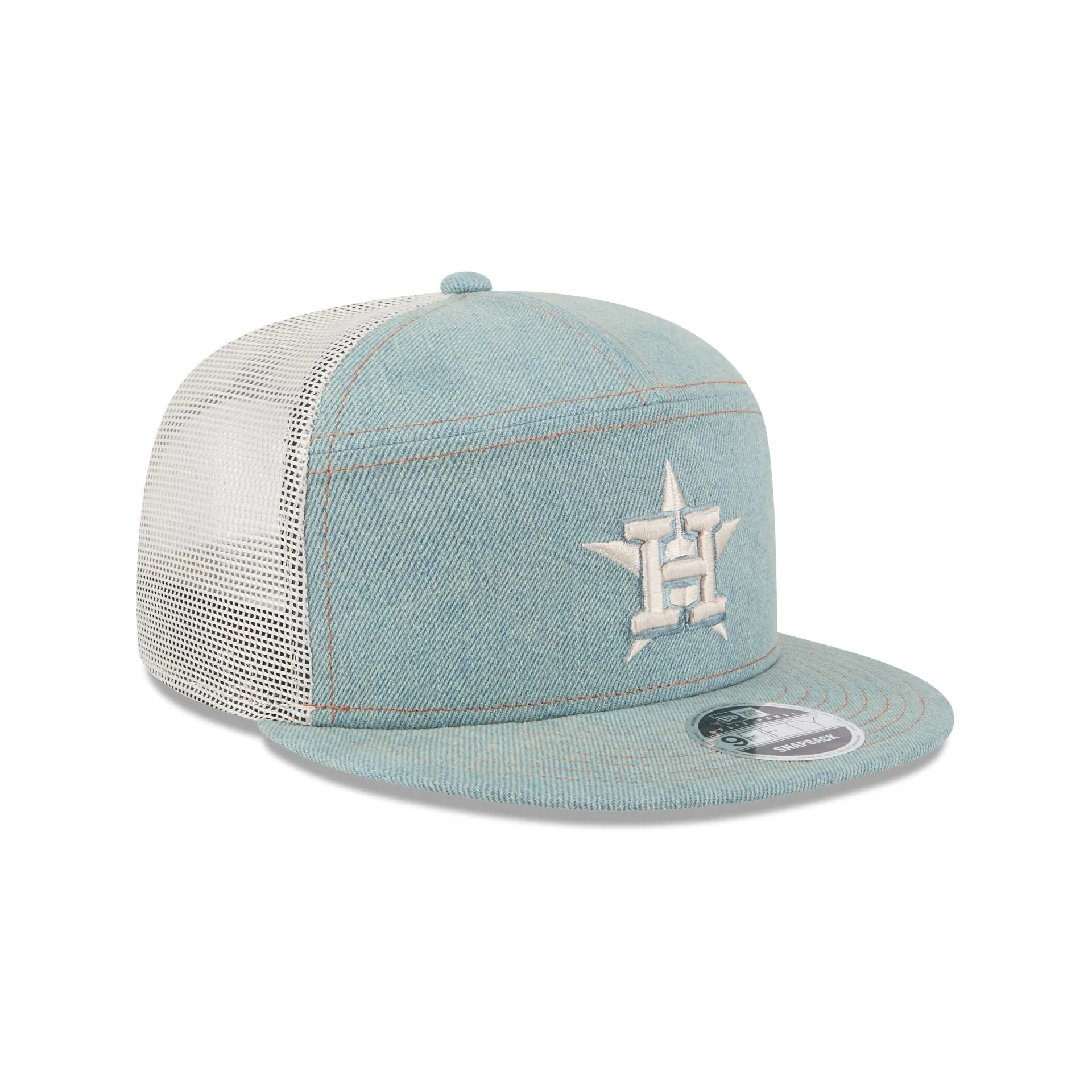 Houston Astros Denim 9FIFTY Split Panel Trucker Hat