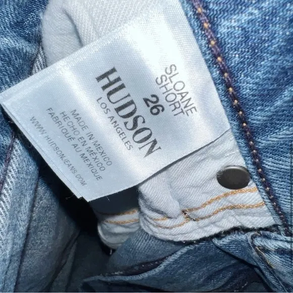 Hudson Sloane Cuff-off Long Denim Shorts Size 26