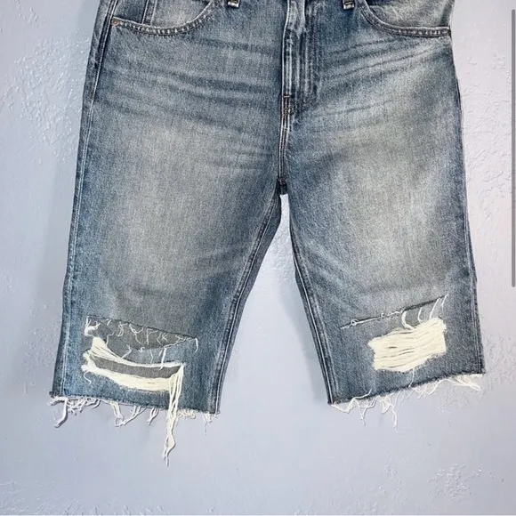 Hudson Sloane Cuff-off Long Denim Shorts Size 26