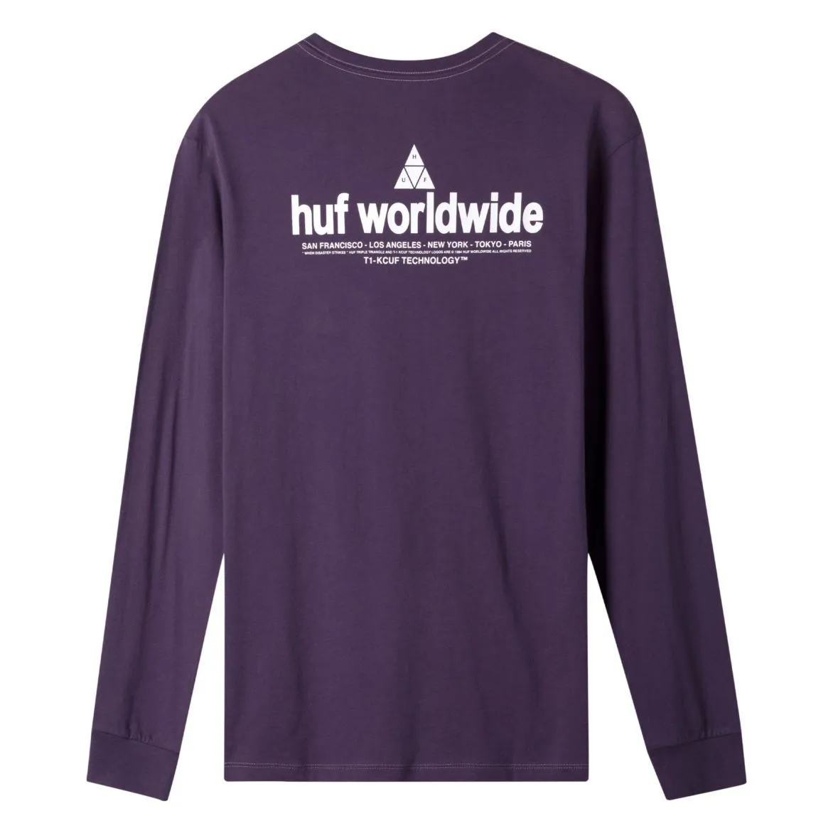Huf Peak Patch Long Sleeve Pocket Tee Purple Velvet Men TS00871-PPV