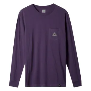 Huf Peak Patch Long Sleeve Pocket Tee Purple Velvet Men TS00871-PPV