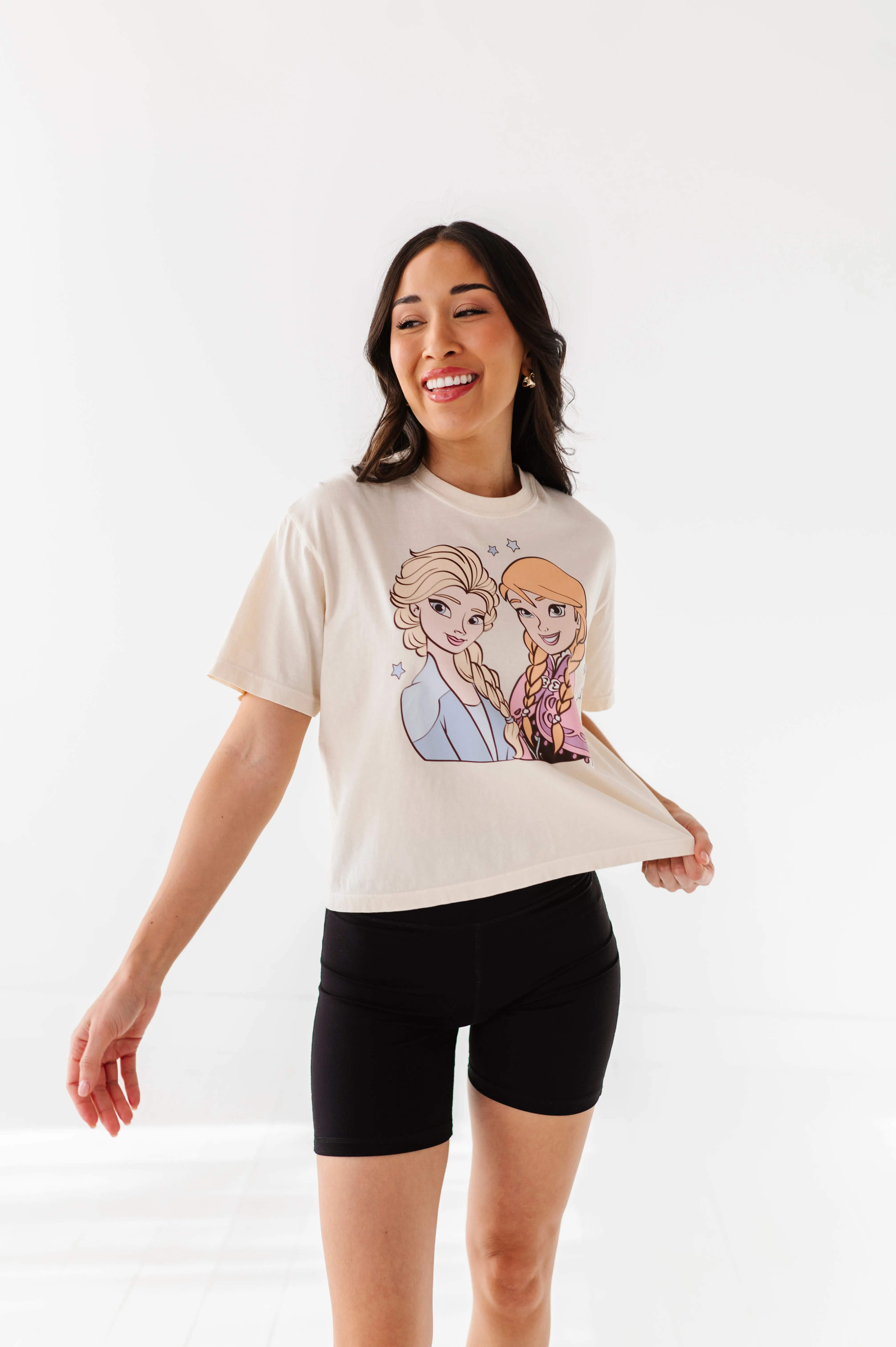 ICE SISTERS CROPPED | CREAM ADULT TEE (*SHIPS MID-MARCH*)