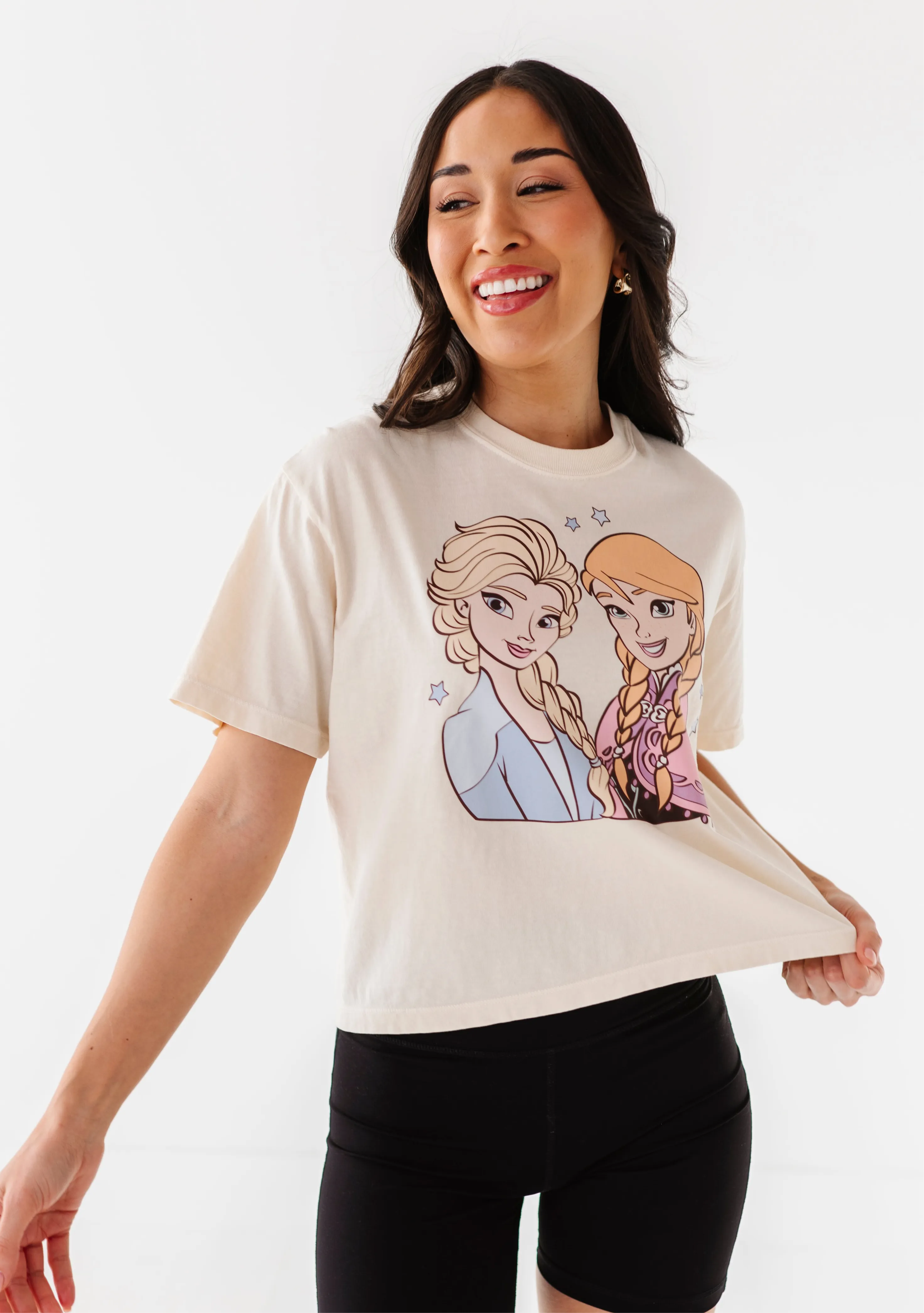 ICE SISTERS CROPPED | CREAM ADULT TEE (*SHIPS MID-MARCH*)