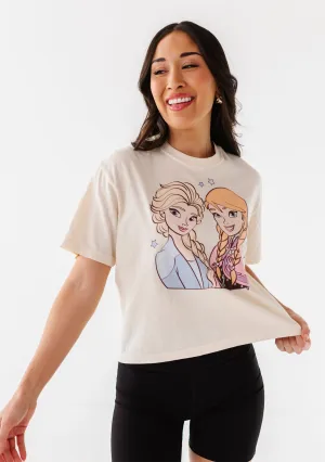 ICE SISTERS CROPPED | CREAM ADULT TEE (*SHIPS MID-MARCH*)