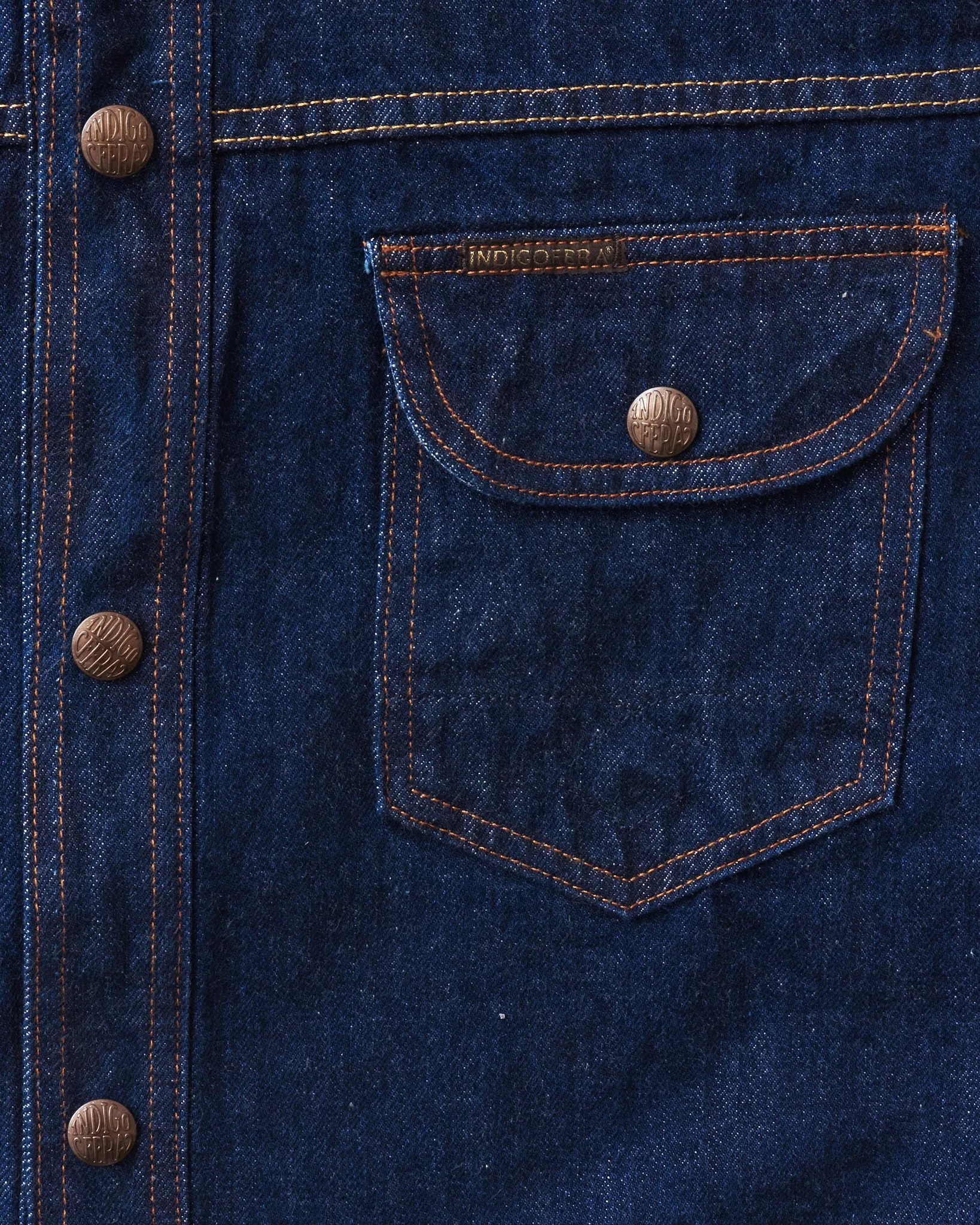 Indigofera Fargo Trucker Jacket Vintage 70's Denim