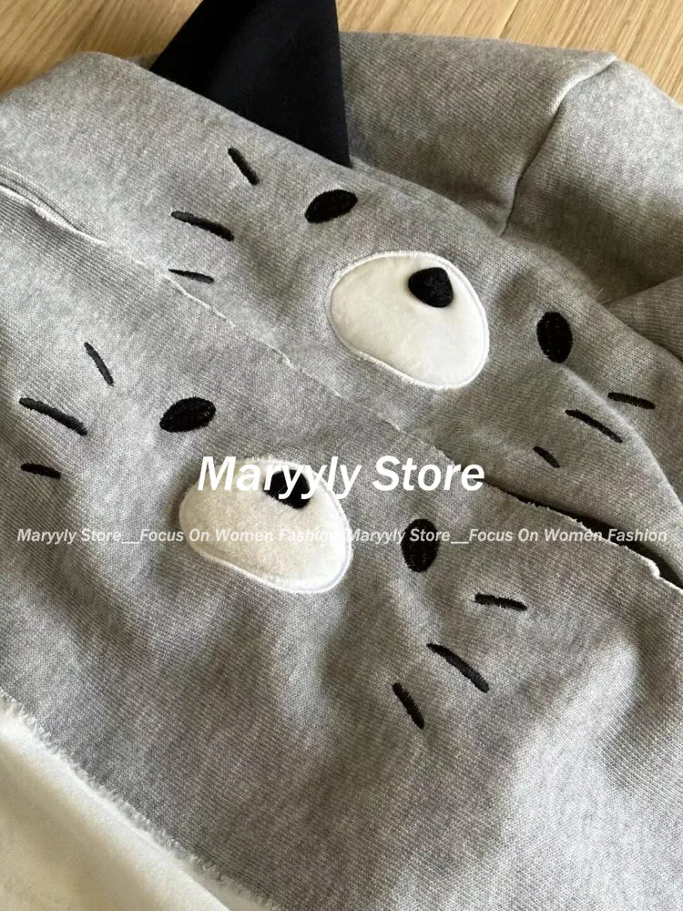 JazzHer Autumn Winter Japanese Style Hooded Sweatshirt Women Sweet Kawaii Patchwork Fake Two Piece Jacket Y2k Vintage Long Sleeve Coats