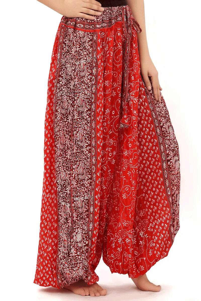 Jodha Maharani Bloomer 100% Cotton red orange WS