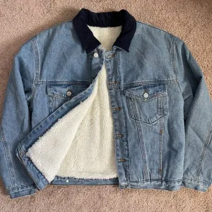 John Galt Brandy Melville Sherpa Lined Denim Trucker Jacket Western Rancher XL