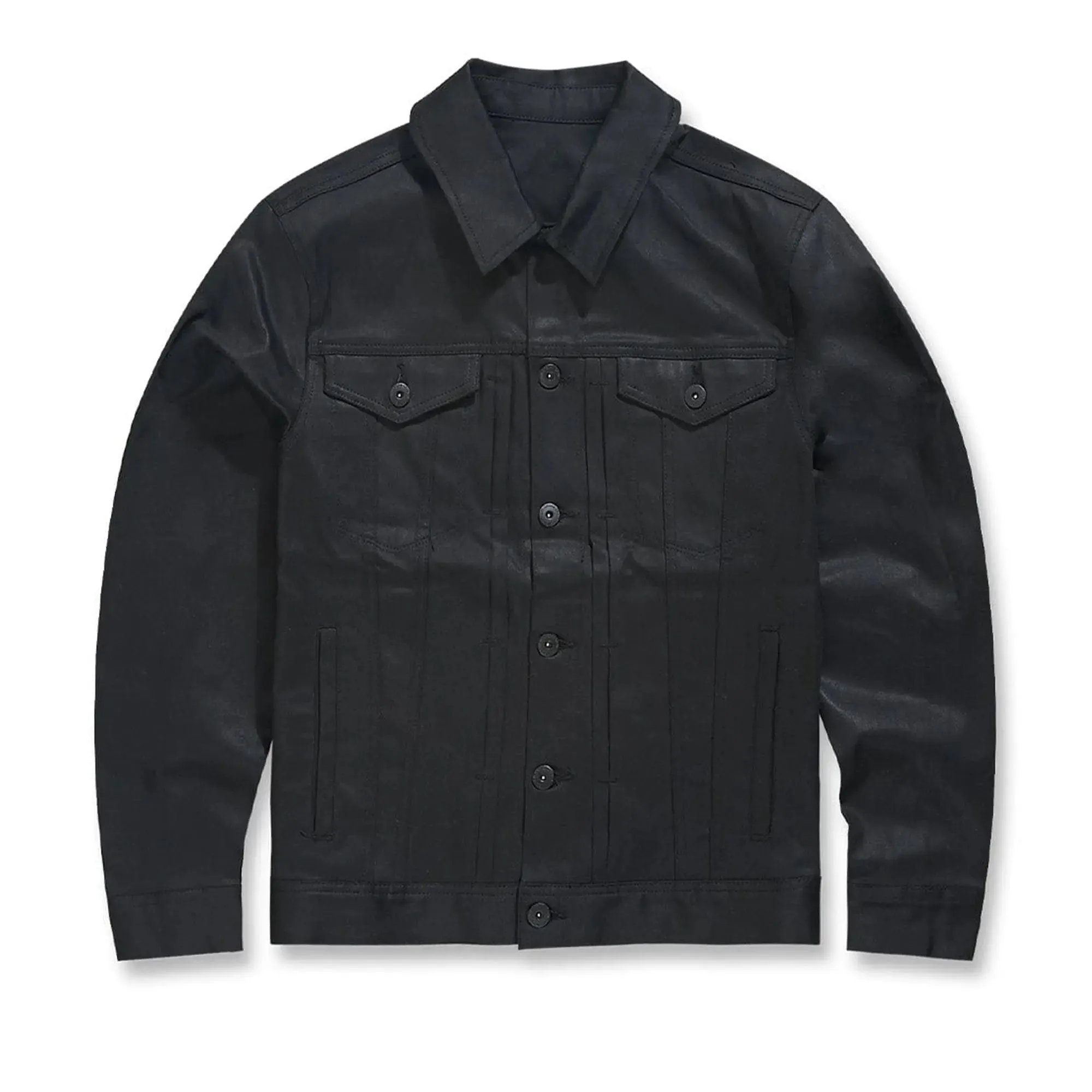 Jordan Craig Men Smooth Criminal Denim Jacket (Jet Black)