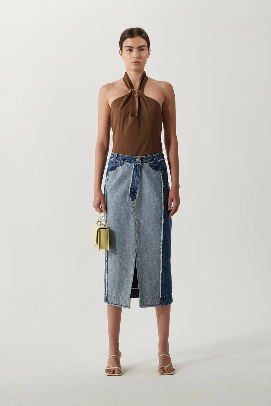 Juna Skirt in Organic Blue Washed Denim