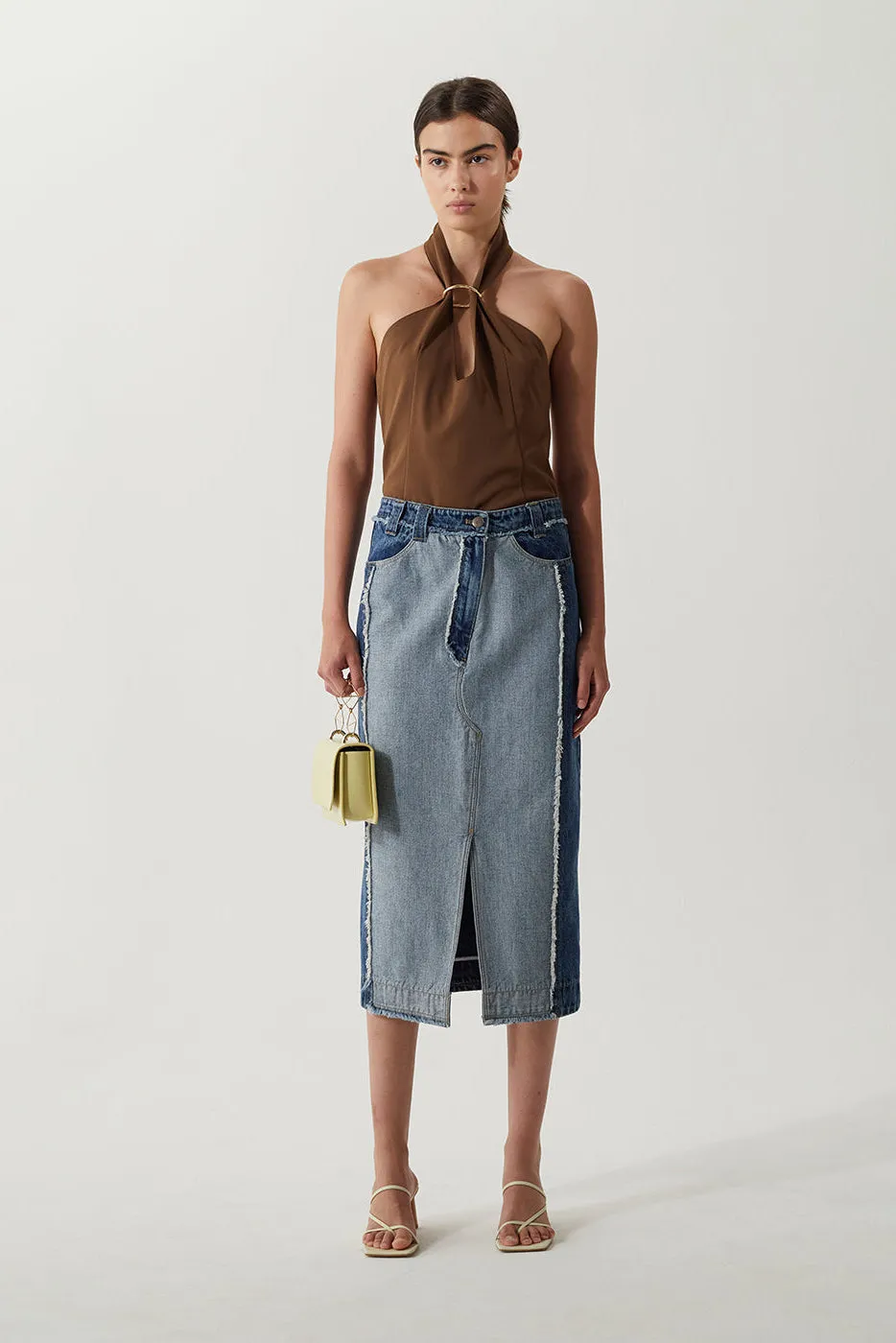 Juna Skirt in Organic Blue Washed Denim