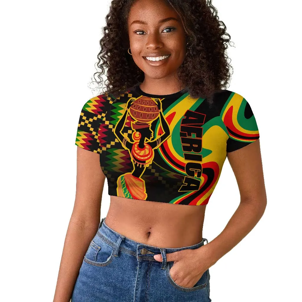 Juneteenth 2024 Raglan Cropped T shirt 1865 Freedom Day Anniversary LT01