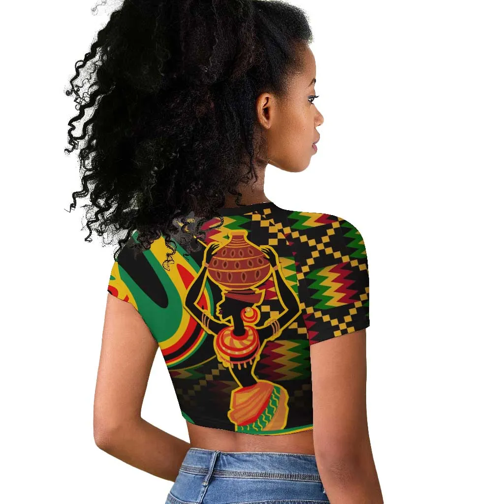 Juneteenth 2024 Raglan Cropped T shirt 1865 Freedom Day Anniversary LT01