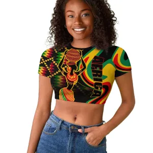 Juneteenth 2024 Raglan Cropped T shirt 1865 Freedom Day Anniversary LT01