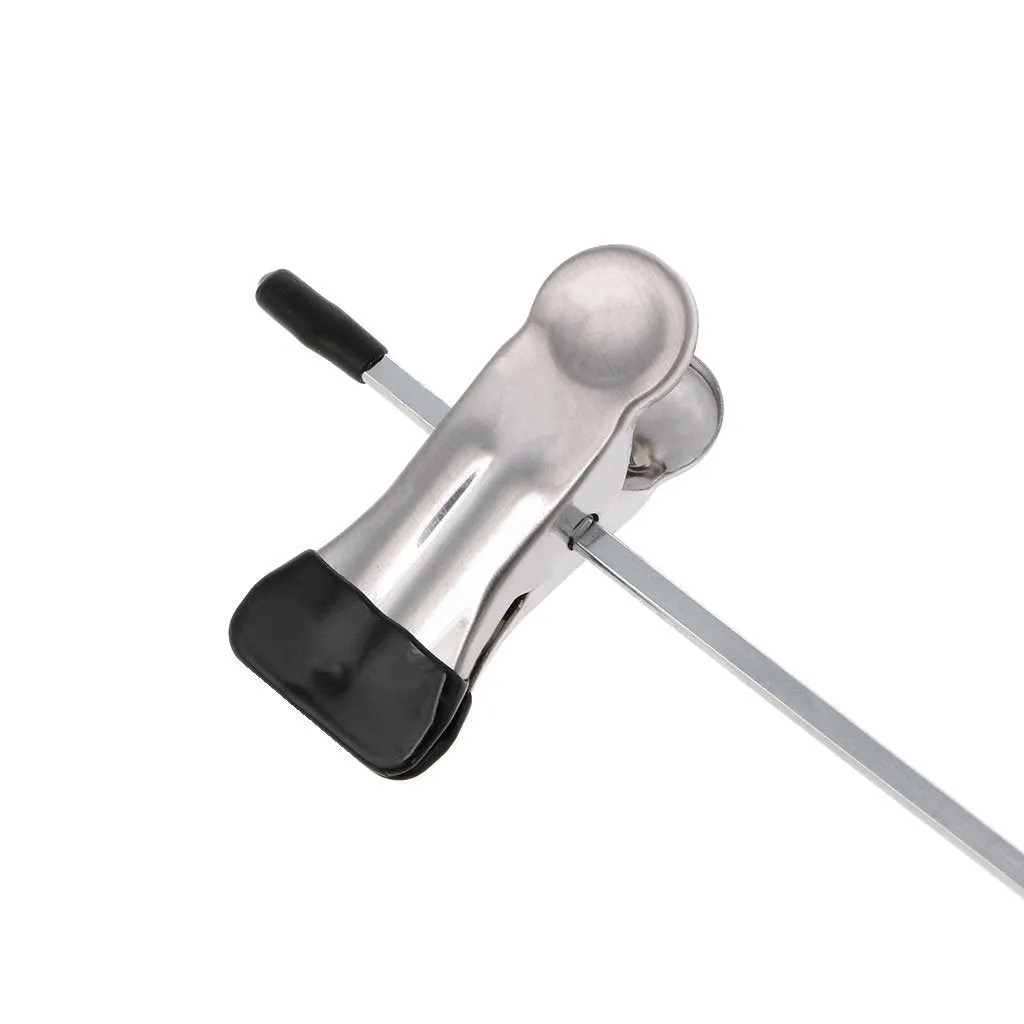 Junlinto Stainless Steel Pants Skirt Hangers Trouser Stand Holder With 2 Adjustable Clips