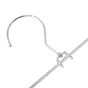 Junlinto Stainless Steel Pants Skirt Hangers Trouser Stand Holder With 2 Adjustable Clips