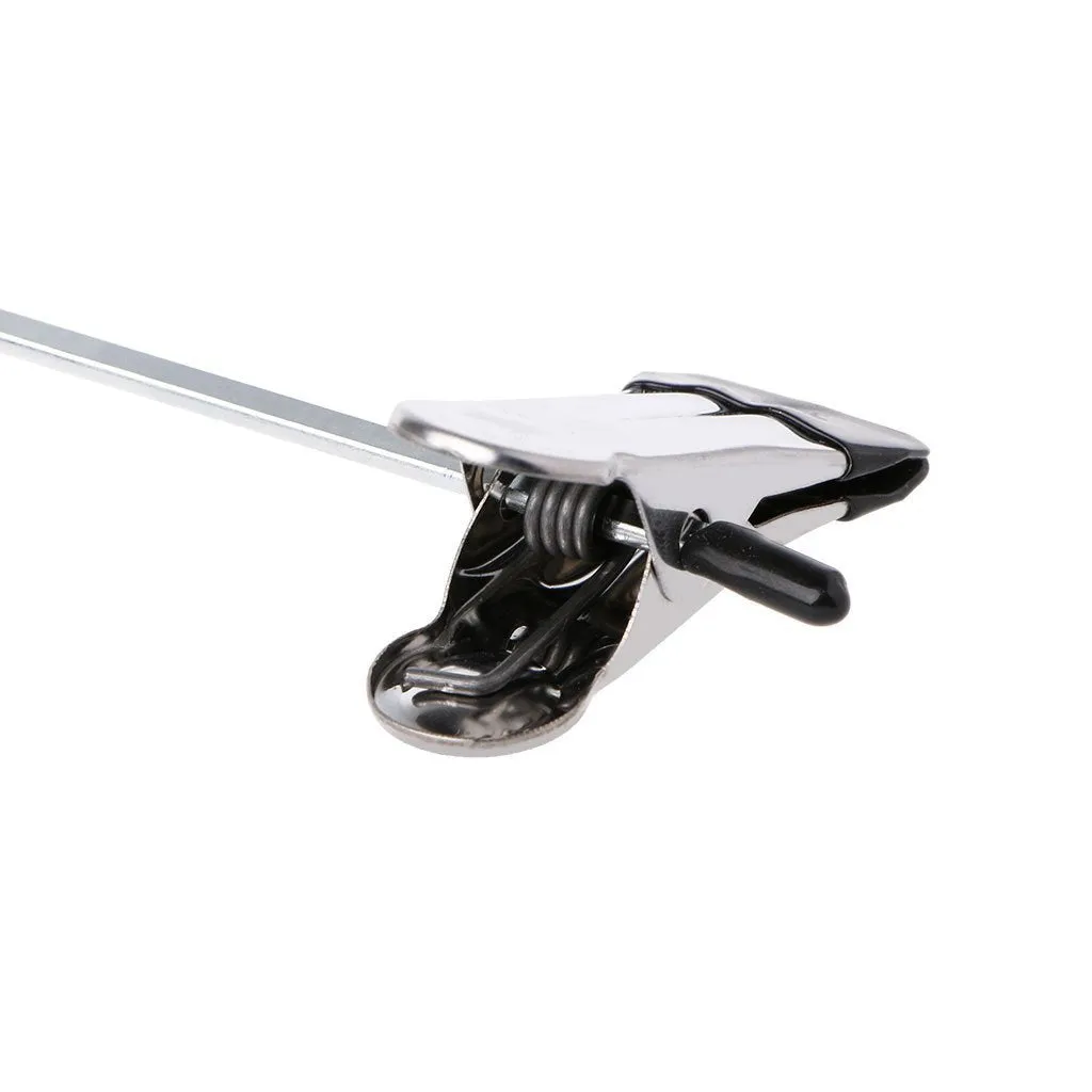 Junlinto Stainless Steel Pants Skirt Hangers Trouser Stand Holder With 2 Adjustable Clips
