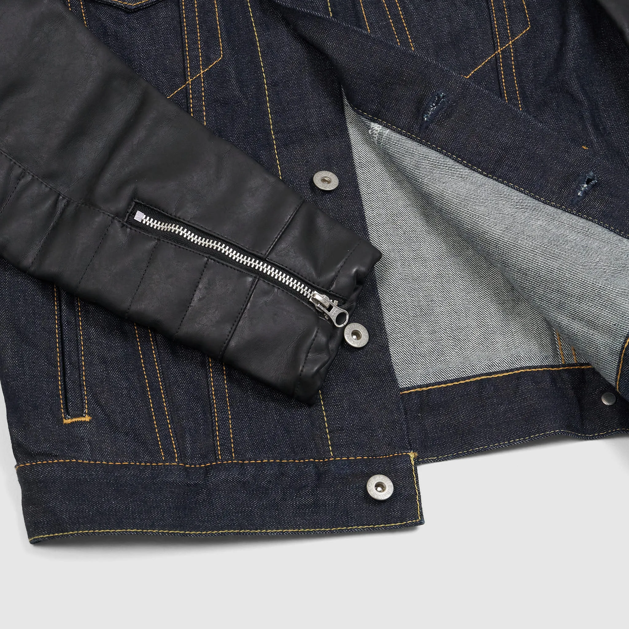 Junya Watanabe Man x Levi's® Denim Trucker Jacket with Leatherette Sleeves