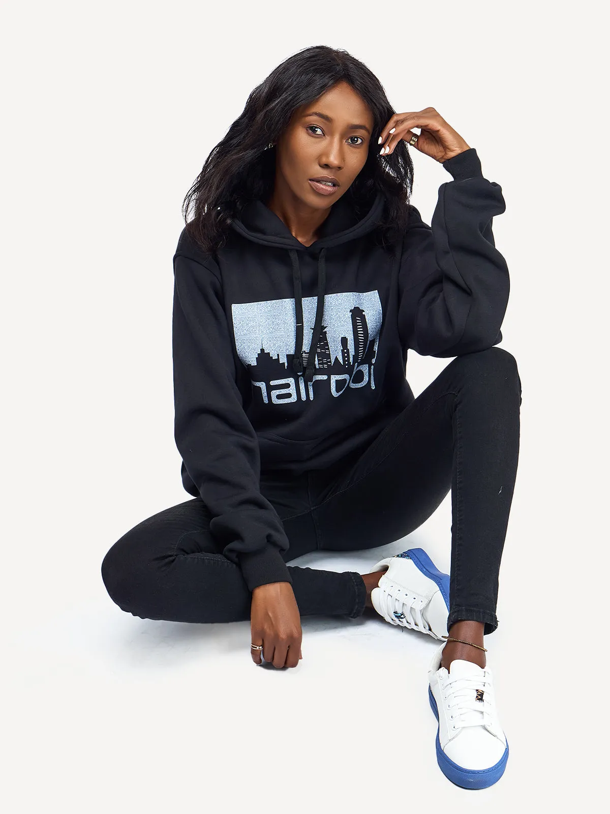 Kali Graphic Hoodies: Black with Nairobi