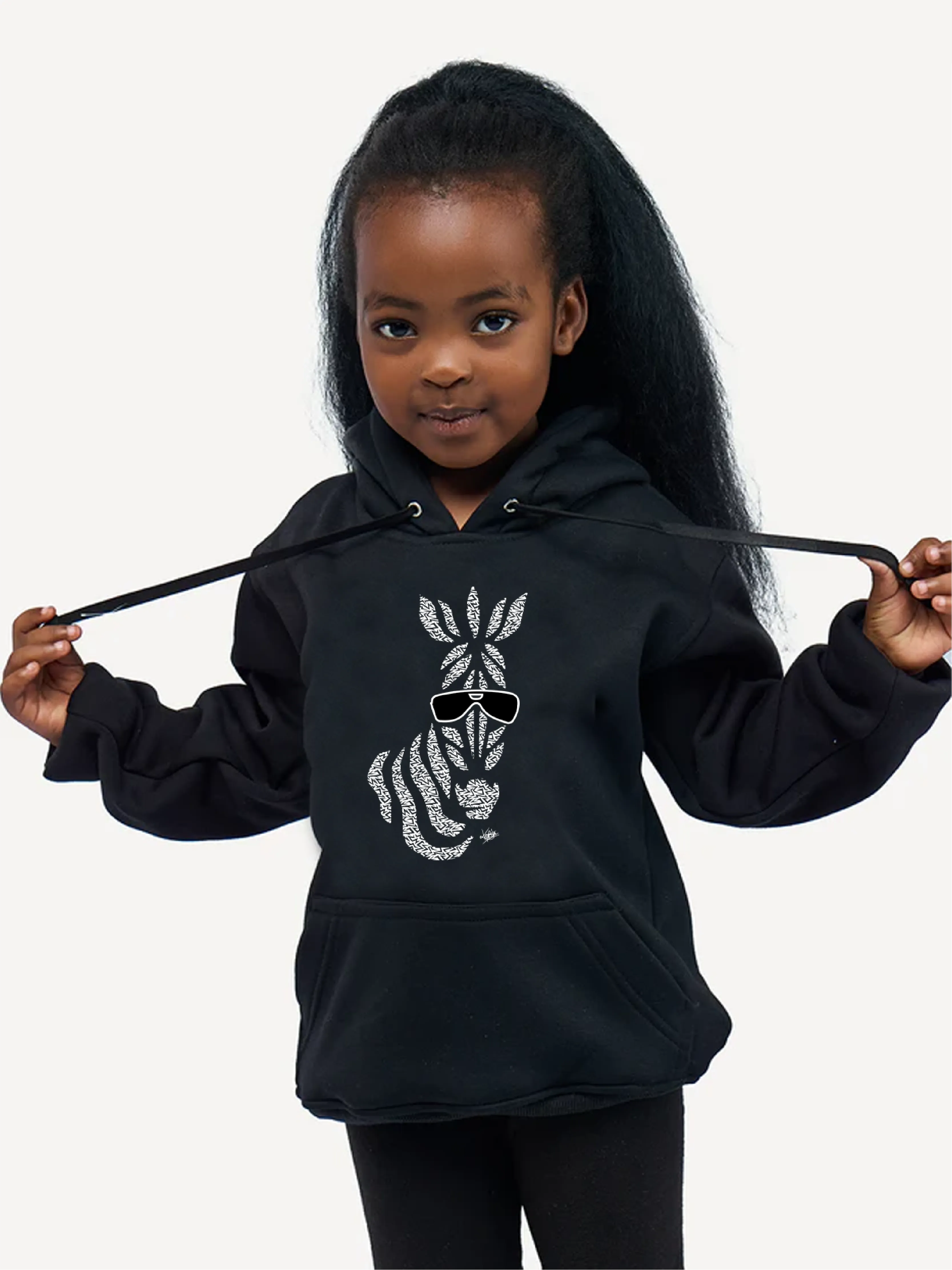 Kali Kids Graphic Hoodies: Black with Milia