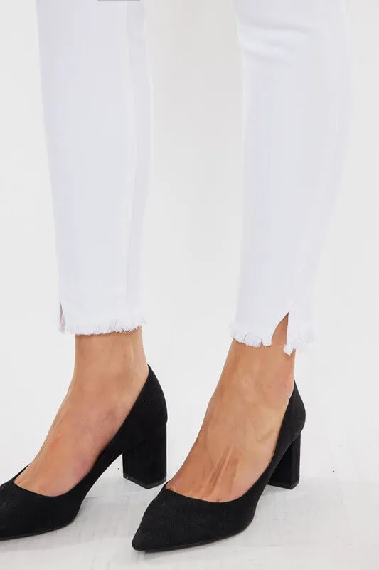KanCan High Rise Ankle Skinny Jeans- White